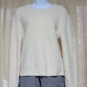Women's Sweater Long Sleeve Crew Neck/Size M/Marled Reunited Clothing Cream Tex